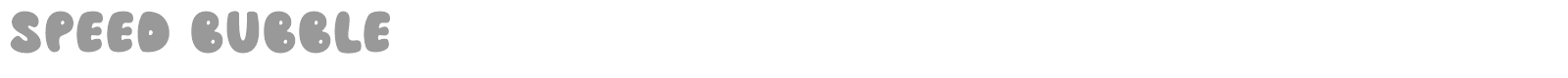 Speed Bubble font preview